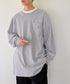 Carhartt(カーハート)/ルーズフィット ロンT ポケT USA規格 ヘビーウェイト ビッグサイズ オーバーサイズ 6.5Oz ユニセックス ポケット付き コットン 長袖 ロンT/K126 | IL2224044 | グレー