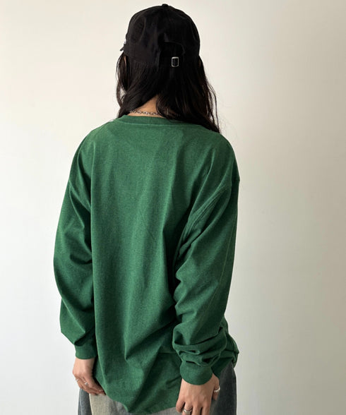 Carhartt(カーハート)/ルーズフィット ロンT ポケT USA規格 ヘビーウェイト ビッグサイズ オーバーサイズ 6.5Oz ユニセックス ポケット付き コットン 長袖 ロンT/K126 | IL2224044 | グリーン