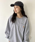 Carhartt(カーハート)/ルーズフィット ロンT ポケT USA規格 ヘビーウェイト ビッグサイズ オーバーサイズ 6.5Oz ユニセックス ポケット付き コットン 長袖 ロンT/K126 | IL2224044 | グレー