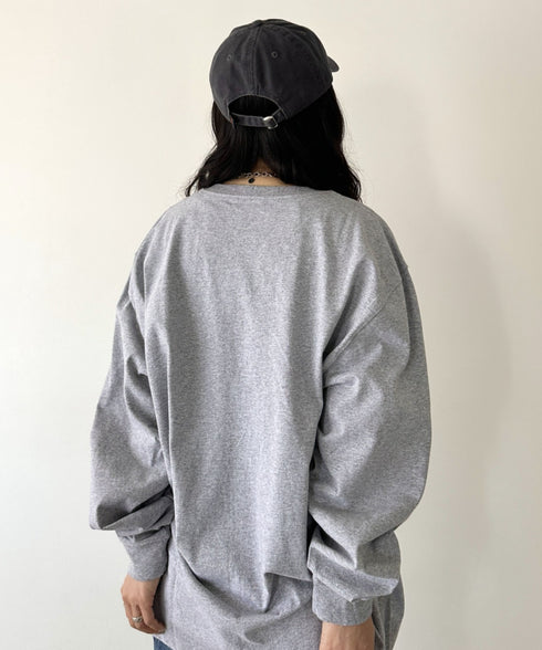 Carhartt(カーハート)/ルーズフィット ロンT ポケT USA規格 ヘビーウェイト ビッグサイズ オーバーサイズ 6.5Oz ユニセックス ポケット付き コットン 長袖 ロンT/K126 | IL2224044 | グレー