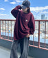Carhartt(カーハート)/ルーズフィット ロンT ポケT USA規格 ヘビーウェイト ビッグサイズ オーバーサイズ 6.5Oz ユニセックス ポケット付き コットン 長袖 ロンT/K126 | IL2224044 | ワインレッド