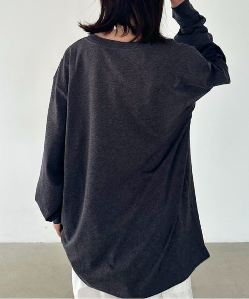 Carhartt(カーハート)/ルーズフィット ロンT ポケT USA規格 ヘビーウェイト ビッグサイズ オーバーサイズ 6.5Oz ユニセックス ポケット付き コットン 長袖 ロンT/K126 | IL2224044 | チャコールグレー