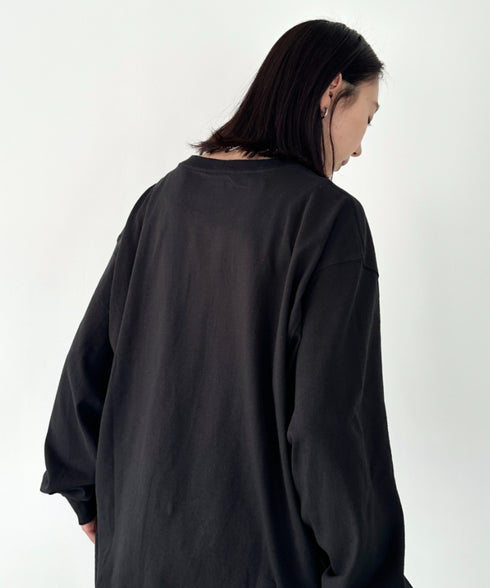Carhartt(カーハート)/ルーズフィット ロンT ポケT USA規格 ヘビーウェイト ビッグサイズ オーバーサイズ 6.5Oz ユニセックス ポケット付き コットン 長袖 ロンT/K126 | IL2224044 | ブラック