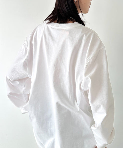 Carhartt(カーハート)/ルーズフィット ロンT ポケT USA規格 ヘビーウェイト ビッグサイズ オーバーサイズ 6.5Oz ユニセックス ポケット付き コットン 長袖 ロンT/K126 | IL2224044 | ホワイト