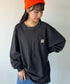 Carhartt(カーハート)/ルーズフィット ロンT ポケT USA規格 ヘビーウェイト ビッグサイズ オーバーサイズ 6.5Oz ユニセックス ポケット付き コットン 長袖 ロンT/K126 | IL2224044 | ブラック
