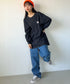 Carhartt(カーハート)/ルーズフィット ロンT ポケT USA規格 ヘビーウェイト ビッグサイズ オーバーサイズ 6.5Oz ユニセックス ポケット付き コットン 長袖 ロンT/K126 | IL2224044 | ブラック