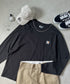 Carhartt(カーハート)/ルーズフィット ロンT ポケT USA規格 ヘビーウェイト ビッグサイズ オーバーサイズ 6.5Oz ユニセックス ポケット付き コットン 長袖 ロンT/K126 | IL2224044 | ブラック