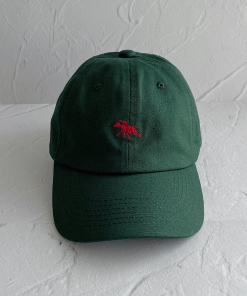 【POLO CHAMPS/ポロチャンプス】別注 ワンポイント 刺繍 　ユニセックス　ローキャップ | MD5231001 | ダークグリーン