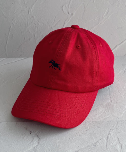 【POLO CHAMPS/ポロチャンプス】別注 ワンポイント 刺繍 　ユニセックス　ローキャップ | MD5231001 | レッド