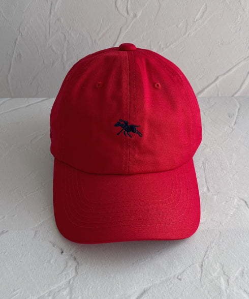 【POLO CHAMPS/ポロチャンプス】別注 ワンポイント 刺繍 　ユニセックス　ローキャップ | MD5231001 | レッド