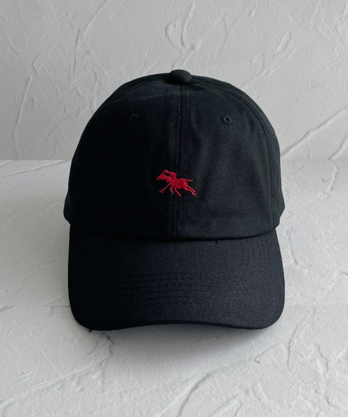 【POLO CHAMPS/ポロチャンプス】別注 ワンポイント 刺繍 　ユニセックス　ローキャップ | MD5231001 | ブラック