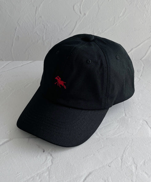 【POLO CHAMPS/ポロチャンプス】別注 ワンポイント 刺繍 　ユニセックス　ローキャップ | MD5231001 | ブラック