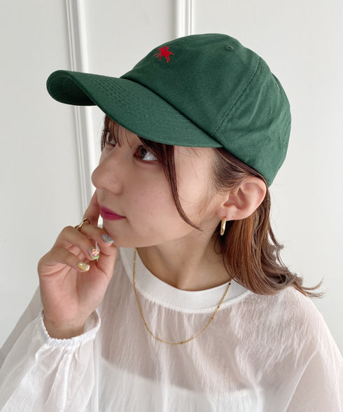 【POLO CHAMPS/ポロチャンプス】別注 ワンポイント 刺繍 　ユニセックス　ローキャップ | MD5231001 | ダークグリーン