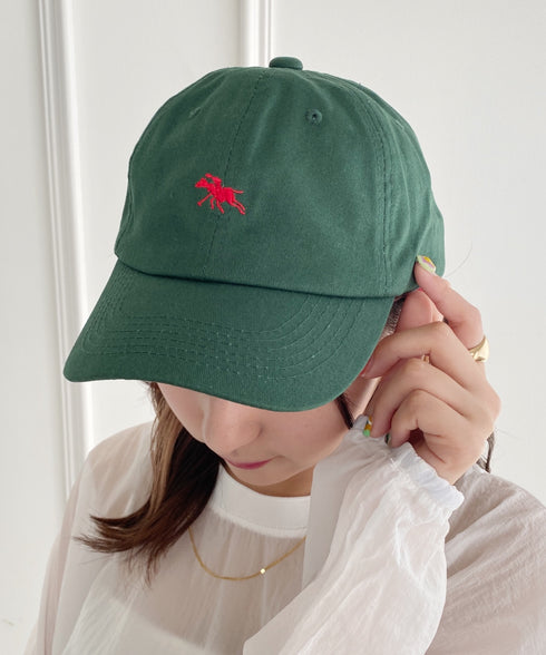 【POLO CHAMPS/ポロチャンプス】別注 ワンポイント 刺繍 　ユニセックス　ローキャップ | MD5231001 | ダークグリーン