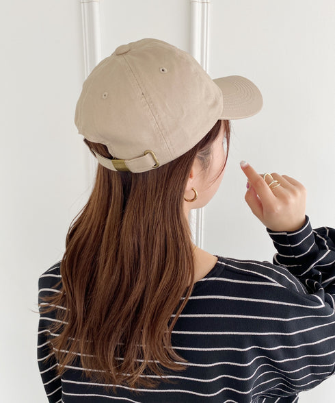 【POLO CHAMPS/ポロチャンプス】別注 ワンポイント 刺繍 　ユニセックス　ローキャップ | MD5231001 | グレイッシュベージュ