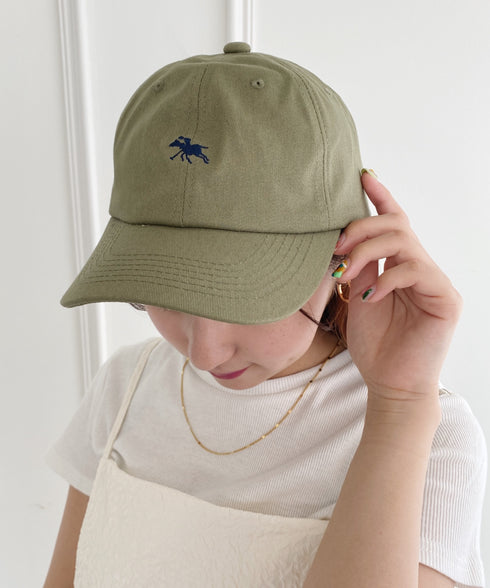 【POLO CHAMPS/ポロチャンプス】別注 ワンポイント 刺繍 　ユニセックス　ローキャップ | MD5231001 | カーキ
