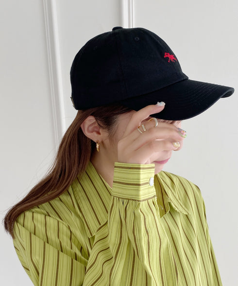【POLO CHAMPS/ポロチャンプス】別注 ワンポイント 刺繍 　ユニセックス　ローキャップ | MD5231001 | ブラック