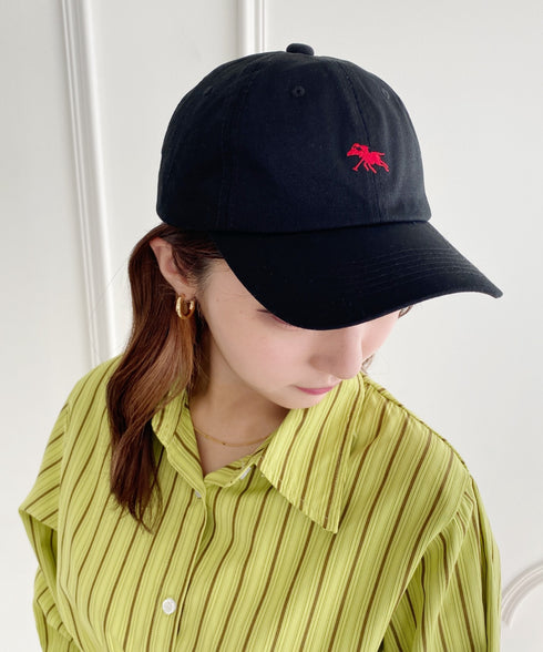 【POLO CHAMPS/ポロチャンプス】別注 ワンポイント 刺繍 　ユニセックス　ローキャップ | MD5231001 | ブラック