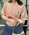【POLO CHAMPS/ポロチャンプス】 別注 ワンポイント刺繍 クルーネック半袖Tシャツ | CL2232009 | ベージュ