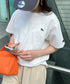 【POLO CHAMPS/ポロチャンプス】 別注 ワンポイント刺繍 クルーネック半袖Tシャツ | CL2232009 | ホワイト