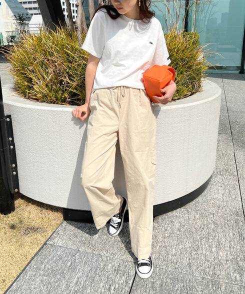 【POLO CHAMPS/ポロチャンプス】 別注 ワンポイント刺繍 クルーネック半袖Tシャツ | CL2232009 | ホワイト
