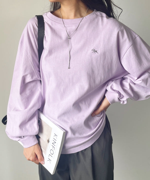 POLOCHAMPS/ポロチャンプス 別注 ワンポイント刺繍 ボリューム袖ロンT | CL2231390 | ライラック