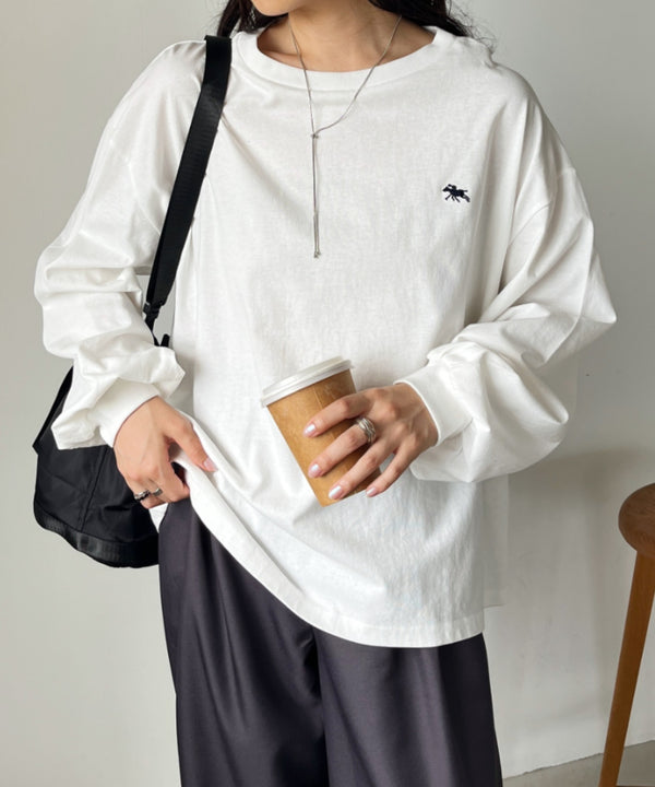 POLOCHAMPS/ポロチャンプス 別注 ワンポイント刺繍 ボリューム袖ロンT | CL2231390 | ホワイト