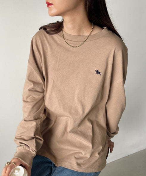 POLOCHAMPS/ポロチャンプス 別注 ワンポイント刺繍 ボリューム袖ロンT | CL2231390 | ベージュ