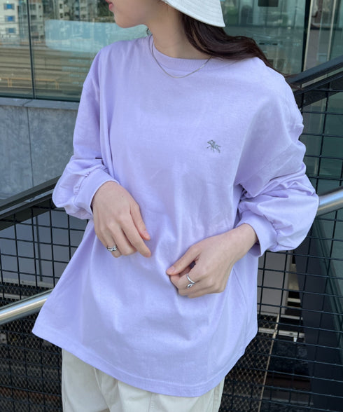 POLOCHAMPS/ポロチャンプス 別注 ワンポイント刺繍 ボリューム袖ロンT | CL2231390 | ライラック