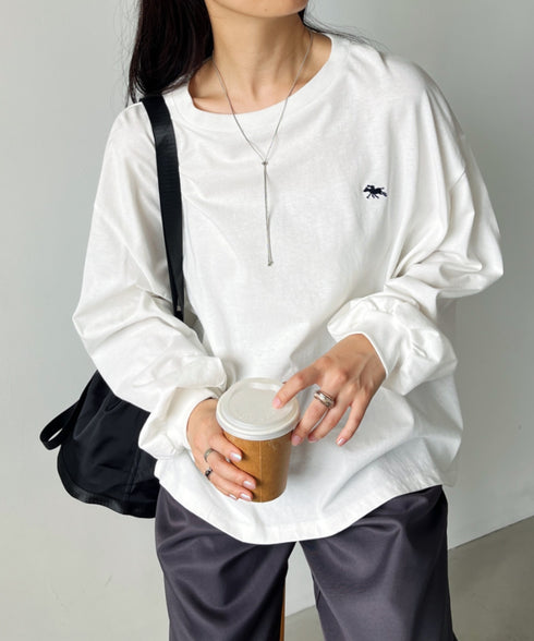 POLOCHAMPS/ポロチャンプス 別注 ワンポイント刺繍 ボリューム袖ロンT | CL2231390 | ホワイト