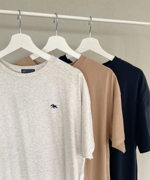 【POLO CHAMPS/ポロチャンプス】別注 ワンポイント刺繍 半袖ロング丈 Tワンピース | CL2232012 | ライトグレー