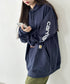 Carhartt(カーハート)/ ルーズフィット 袖ロゴ パーカー スウェット フーディー ミッドウエイト オーバーサイズ / K288 / Loose Fit Midweight Logo Sleeve Graphic Sweatshirt | IL2224045 | ネイビー