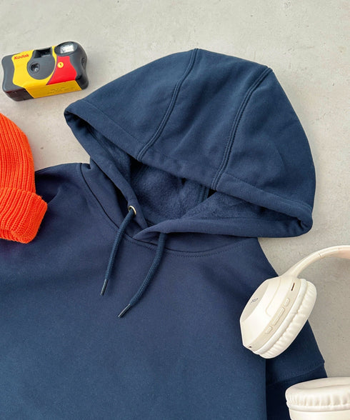 Carhartt(カーハート)/ ルーズフィット 袖ロゴ パーカー スウェット フーディー ミッドウエイト オーバーサイズ / K288 / Loose Fit Midweight Logo Sleeve Graphic Sweatshirt | IL2224045 | ネイビー