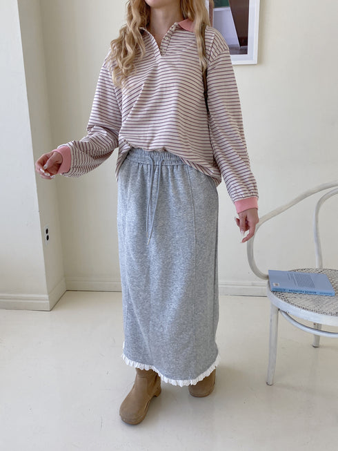 レースヘムスウェットスカート | SL2251642 | グレー