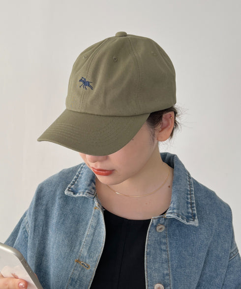 【POLO CHAMPS/ポロチャンプス】別注 ワンポイント 刺繍  ユニセックス ローキャップ | CL5231380 | カーキ