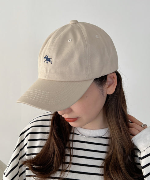 【POLO CHAMPS/ポロチャンプス】別注 ワンポイント 刺繍  ユニセックス ローキャップ | CL5231380 | グレイッシュベージュ