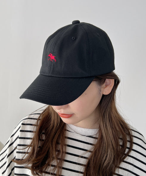 【POLO CHAMPS/ポロチャンプス】別注 ワンポイント 刺繍  ユニセックス ローキャップ | CL5231380 | ブラック