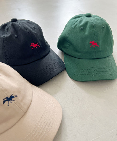 【POLO CHAMPS/ポロチャンプス】別注 ワンポイント 刺繍  ユニセックス ローキャップ | CL5231380 | ダークグリーン