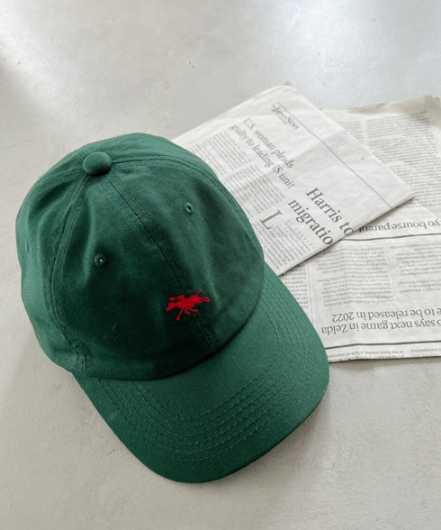 【POLO CHAMPS/ポロチャンプス】別注 ワンポイント 刺繍  ユニセックス ローキャップ | CL5231380 | ダークグリーン