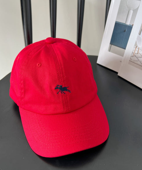 【POLO CHAMPS/ポロチャンプス】別注 ワンポイント 刺繍  ユニセックス ローキャップ | CL5231380 | レッド