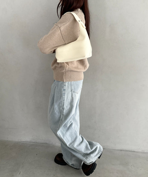 合成皮革 ワンハンドルバッグ | MD1231022 | アイボリー