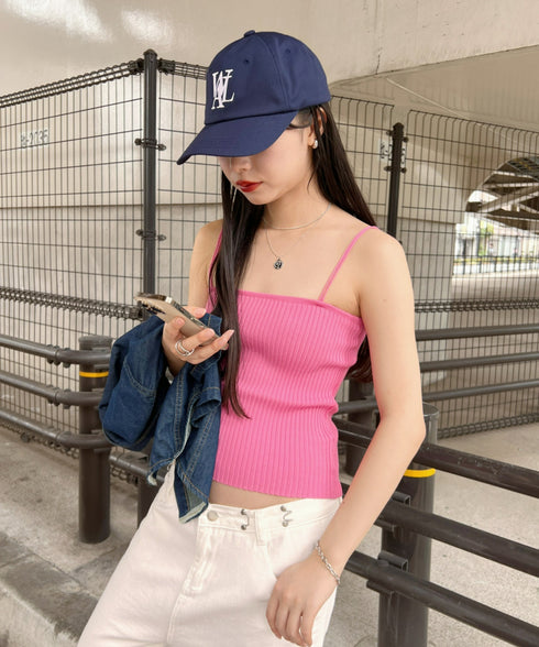 WOOALONG(ウアロン)/シグネチャー ロゴ ベースボール キャップ サイズ調整可能/Signature Logo ball cap | IL5231046 | ネイビー