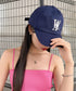 WOOALONG(ウアロン)/シグネチャー ロゴ ベースボール キャップ サイズ調整可能/Signature Logo ball cap | IL5231046 | ネイビー