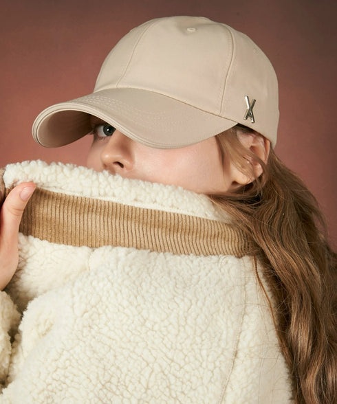 VARZAR(バザール)/Silver stud over fit ball cap/シルバー スタッズ オーバーフィット ベースボール キャップ | IL5232015 | ベージュ