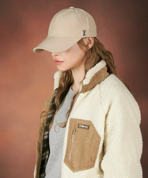 VARZAR(バザール)/Silver stud over fit ball cap/シルバー スタッズ オーバーフィット ベースボール キャップ | IL5232015 | ベージュ