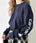 Carhartt(カーハート)/袖ロゴ ロンT USA規格 ルーズフィット ヘビーウェイト 6.75Oz ビッグサイズ オーバーサイズ コットン K231/ LOOSE FIT HEAVYWEIGHT LONG-SLEEVE LOGO SLEEVE GRAPHIC T-SHIRT | IM2233010 | ネイビー