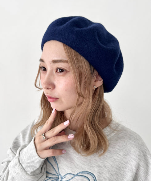 【11色展開】ベーシックベレー帽 | LO5233112 | ネイビー