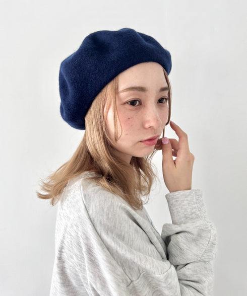 【11色展開】ベーシックベレー帽 | LO5233112 | ネイビー