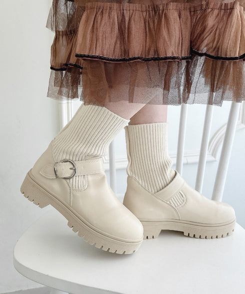 ニットドッキングベルトソックスブーツ | LO3233124 | アイボリー