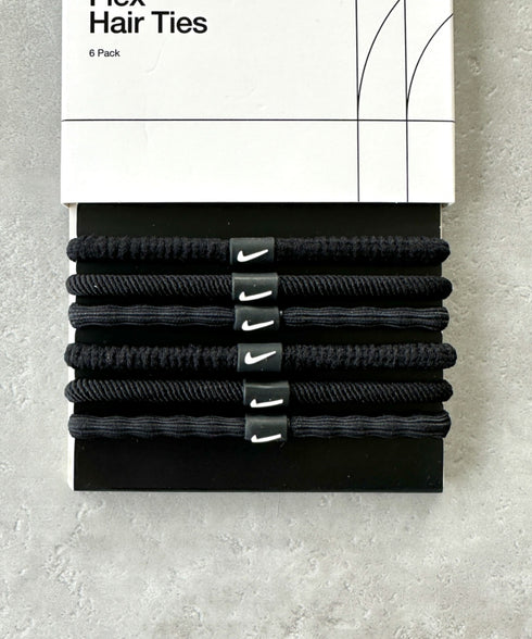 NIKE(ナイキ)/6本セット ヘアゴム ヘアバンド ユニセックス フレックス ヘアタイ 6本パック | IM6231054 | ブラック